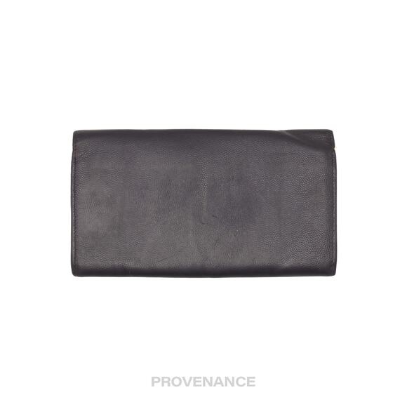 🔴 Saint Laurent Paris SLP Long Pebbled Wallet - Black - Picture 2 of 10